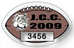 Football Clear Polyester Die Cut Parking Permit Decal