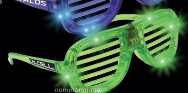 Green Light-up Slotted Glasses