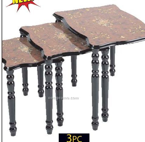Kassel 3 PC Decorative Wood Table Set