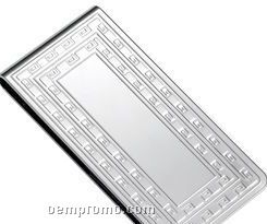 Metal Chrome Plated Money Clip With Die Stamp Pattern