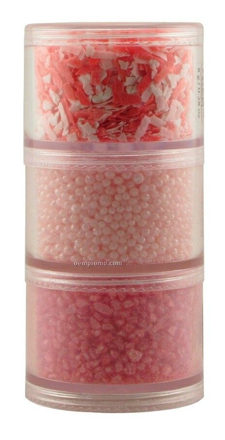 Pink Bath Stacking Jars - Rose Scent
