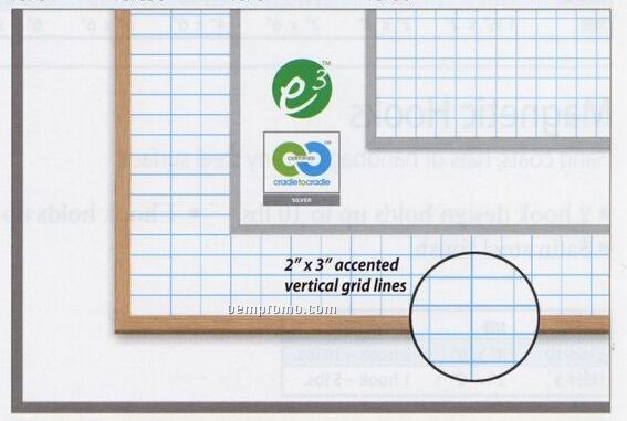 1"X2" Gridded Magnetic Dry Erase Board (24"X36")
