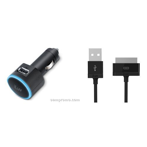 Iluv - Power Adapters & Combo Packs - 1.2a - 2a USB Dc Adapter + Iphone