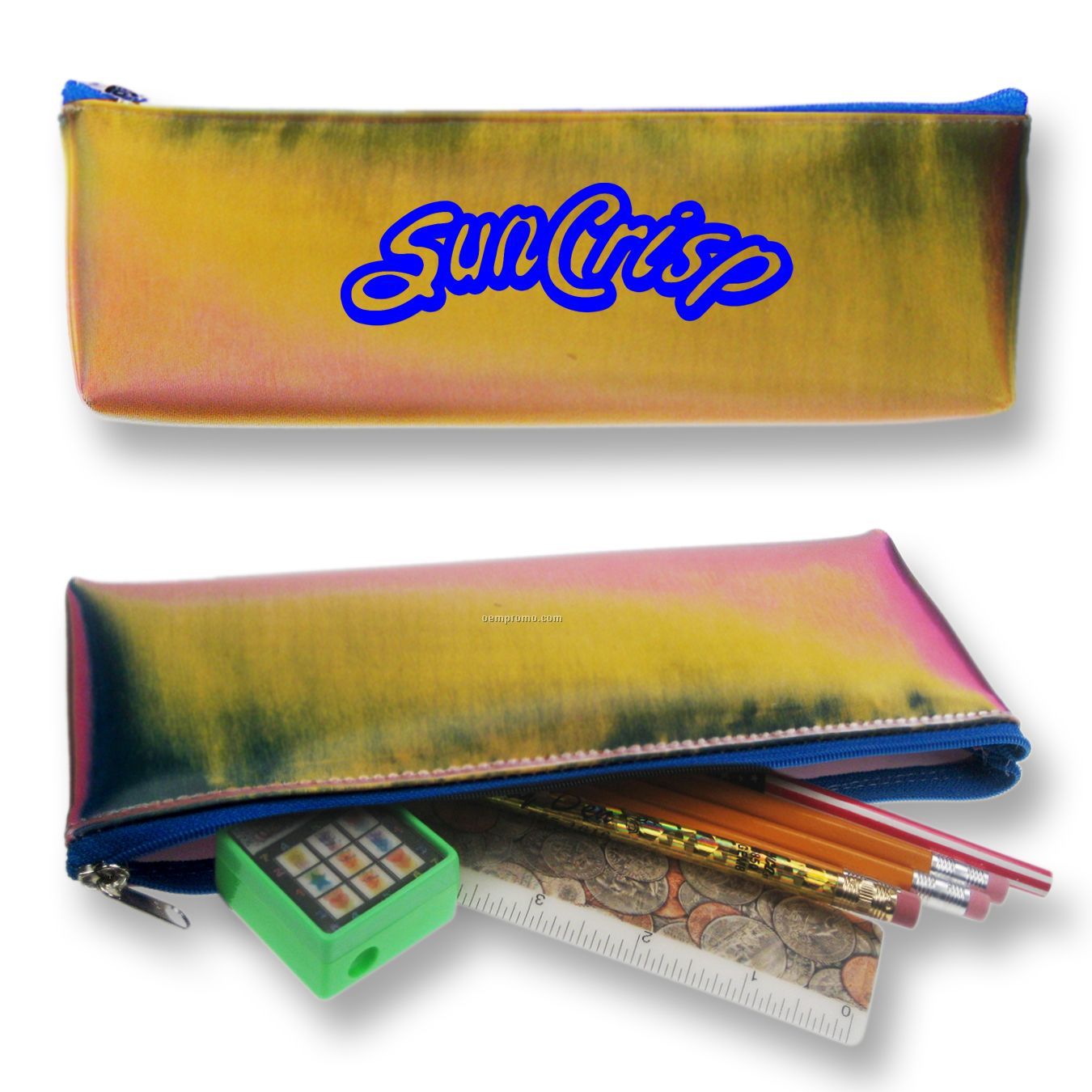 Pencil Case W/3d Lenticular Changing Color Effects (Imprinted)