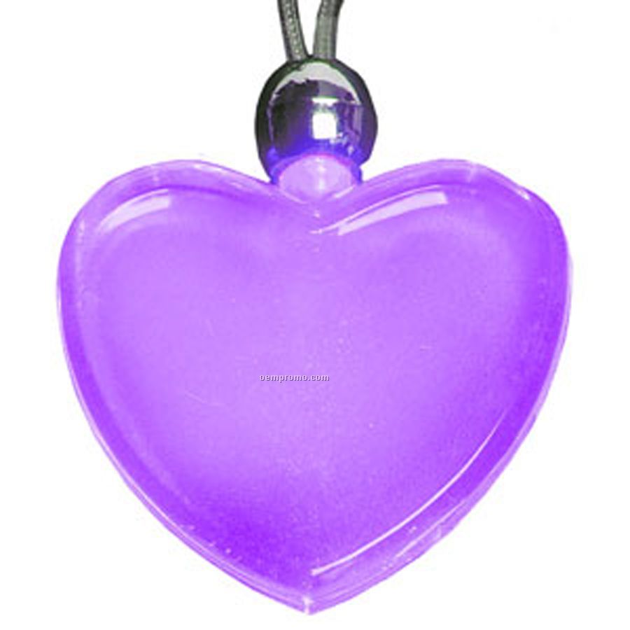 Purple Heart Light Up Pendant Necklace