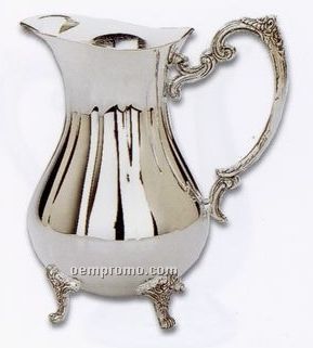 The Burgundy Collection Silverplated Footed Water Pitcher W/ Ice Guard