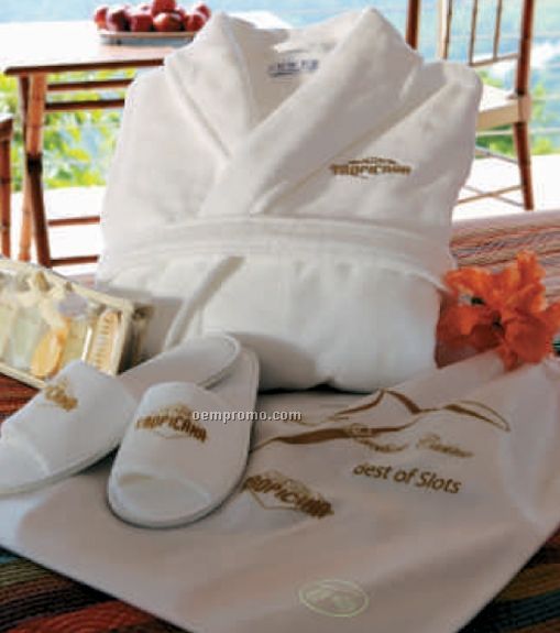 Cabana Bay Velour Robe, Slippers And Travel Gift Set