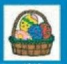 Holidays Stock Temporary Tattoo - Easter Basket W/ Eggs (2"X2")