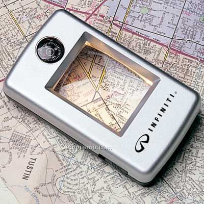 Magnifier W/ Light And Compass
