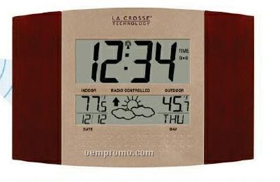 Atomic Digital Wall Clock With Forecast And Weather