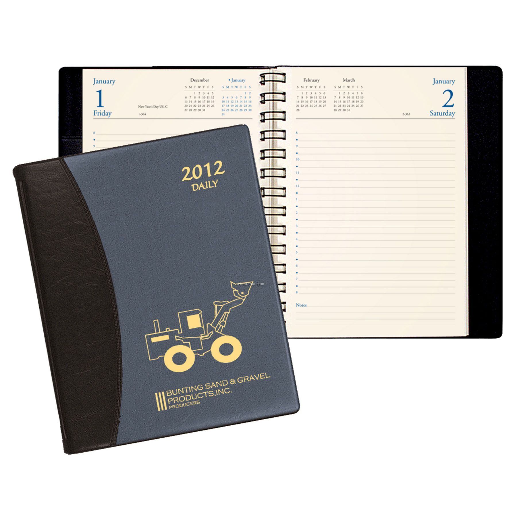Daily Classic Diary W/ Carriage Vinyl Cover