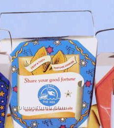 Fortune Cookie Pail W/ Stock Background - Jewish Blue