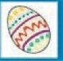 Holidays Stock Temporary Tattoo - Easter Egg (2"X2")