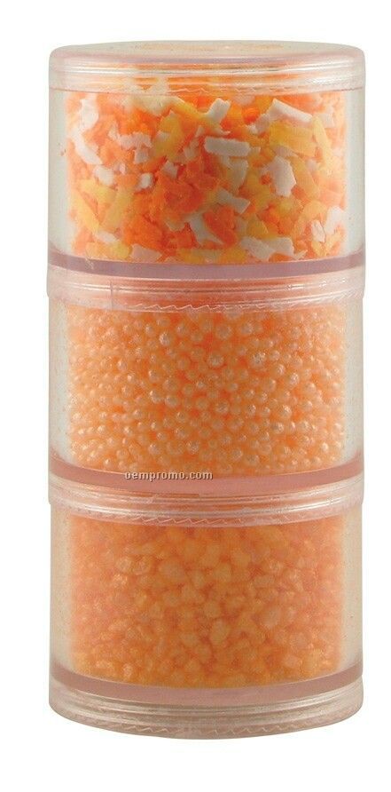 Orange Bath Stacking Jars - Peach Scent
