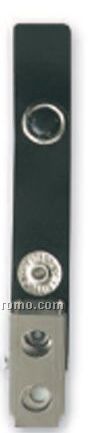 Strap Badge Fastener W/ Metal Clip (Black)