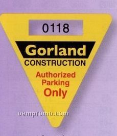 Triangle Clear Polyester Die Cut Parking Permit Decal