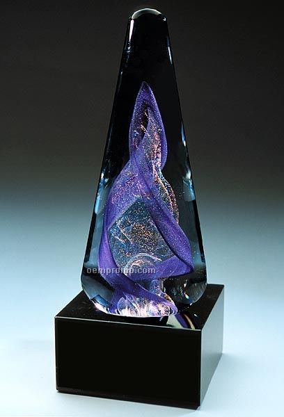 Violet Aladdin Sculpture W/ Marble Base (4.25