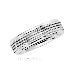 14kw 6mm Men's Comfort Fit Wedding Band Ring (Size 11)