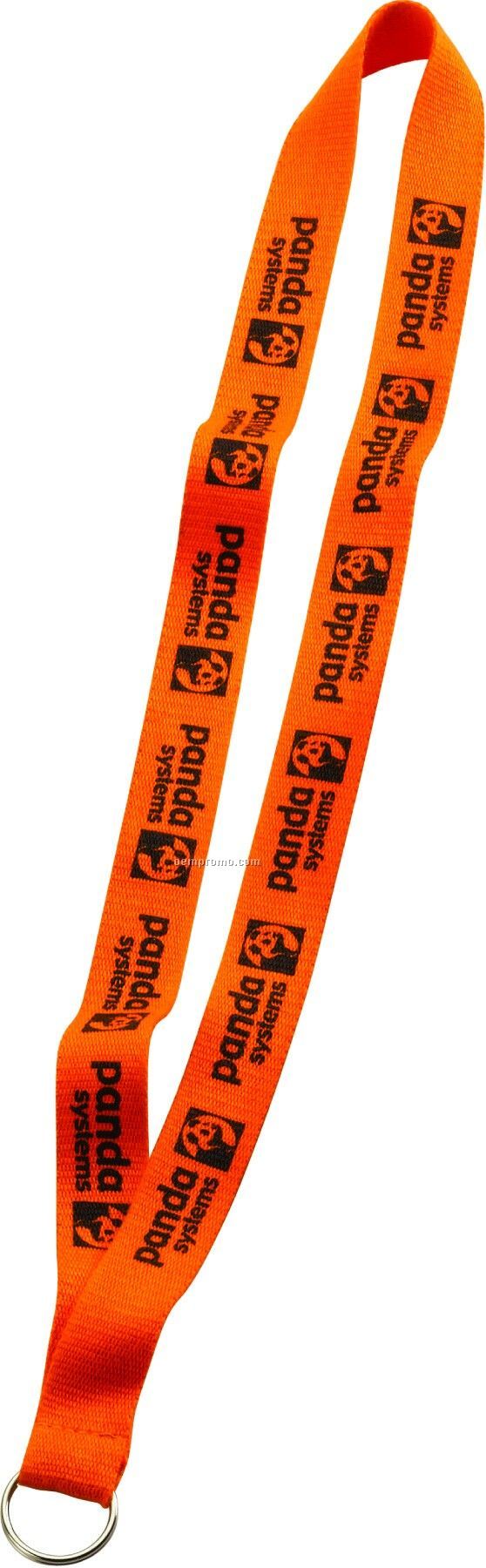 3/4" Imported Cotton Lanyard With Metal Split Ring