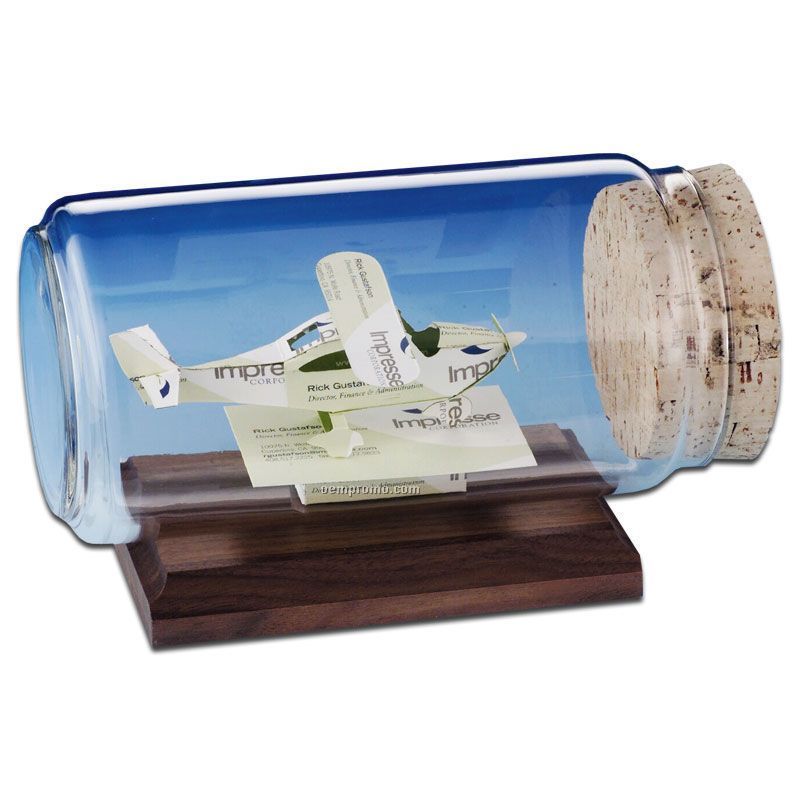 Business Card In A Bottle Sculpture - Cessna