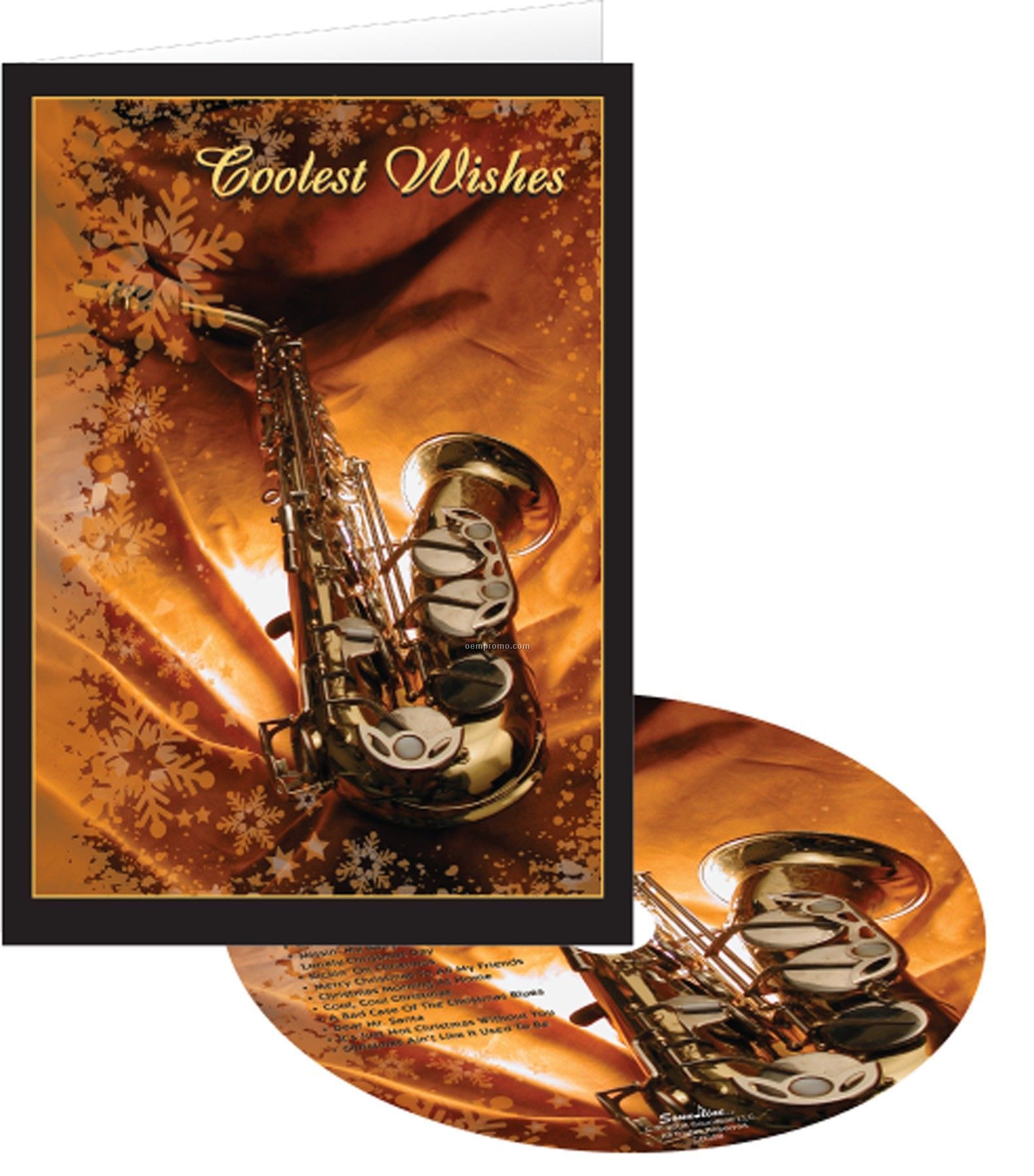 Coolest Wishes Saxophone Holiday Greeting Card With Matching CD