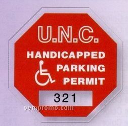 Octagon Clear Polyester Die-cut Parking Permit Decal (Face Adhesive)