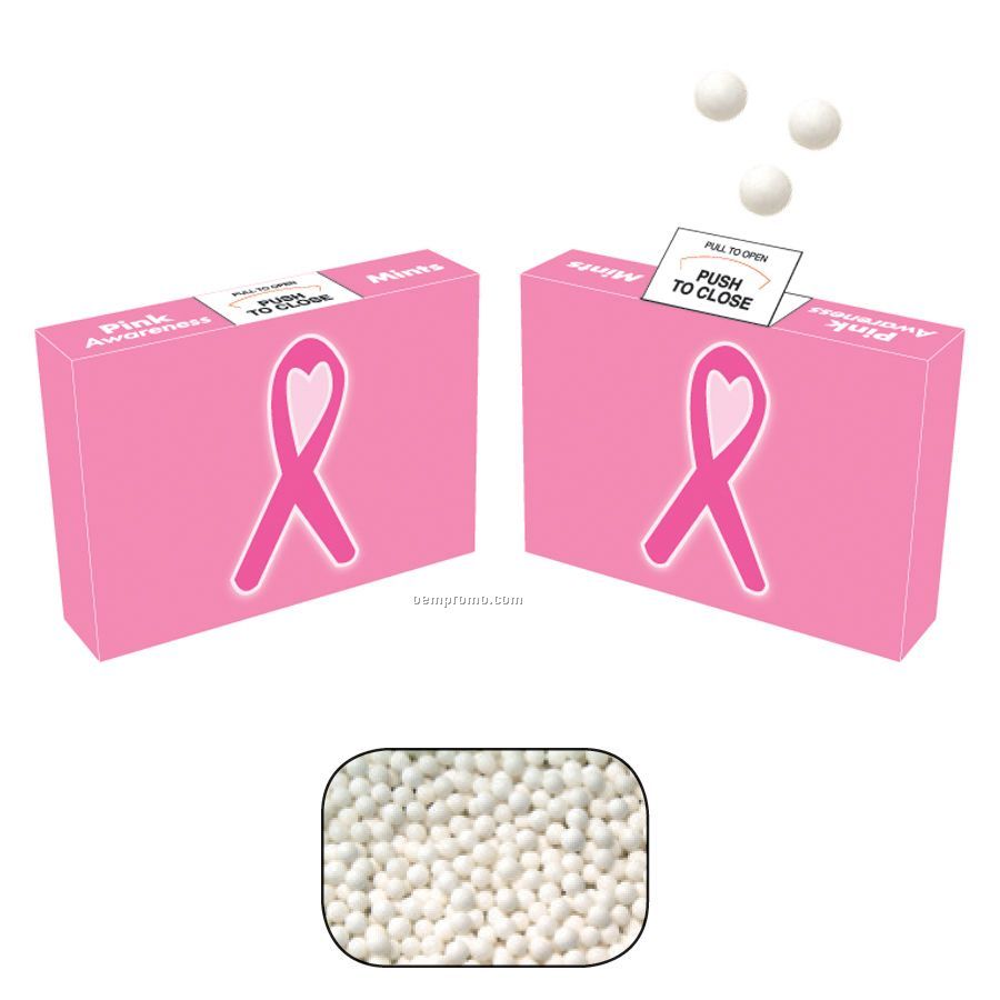 Stock Mint Box With Pink Ribbon