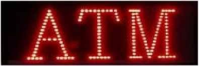 27" Red Atm LED Sign