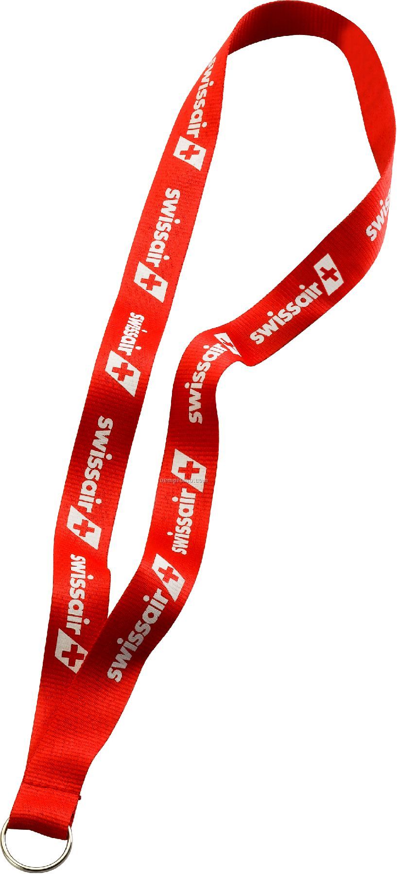 3/4" Imported Polyester Lanyard With Metal Split Ring