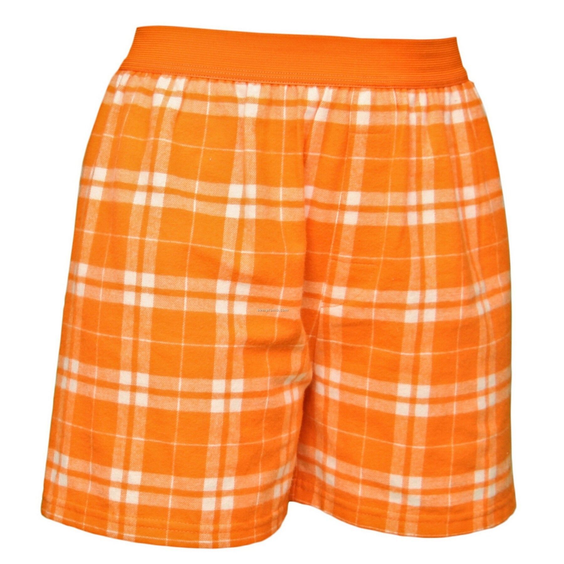 Adult Orange/White Plaid Classic Boxer Short