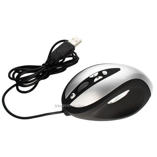 Full-size Multi-button 9-key Optical Mouse