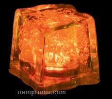 Imprintable Orange Light Up Ice Cubes