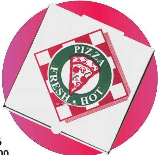 Pizza Box Acrylic Coaster W/ Felt Back