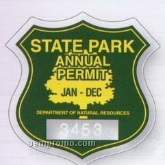 Shield Clear Polyester Die-cut Parking Permit Decal (Face Adhesive)
