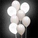 Silver Balloon Light W/ White LED