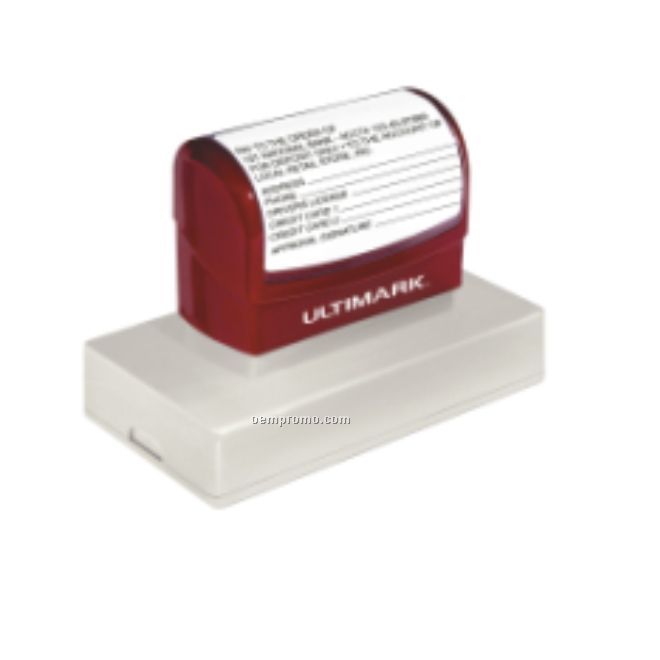 Ultimark Pre-inked Rubber Stamp - 3.813"X1.813" Imprint Area