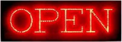 27" Red Open LED Sign