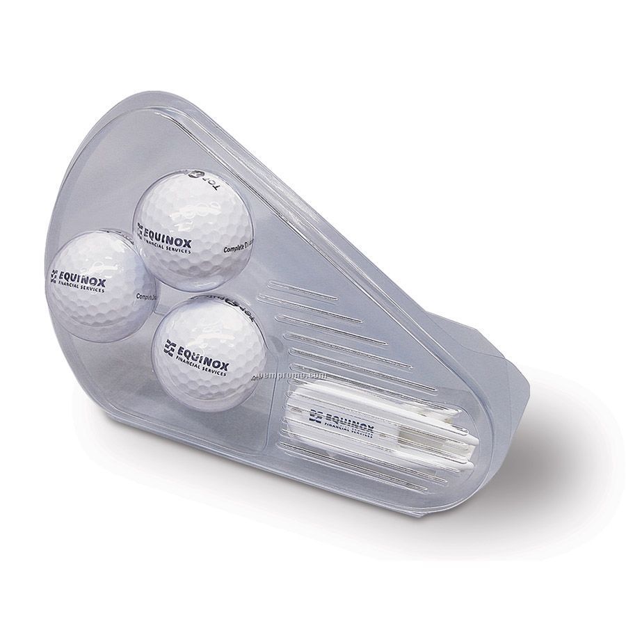 Clamshell Golf Gift Pack W/Divot Tool (1 Color)