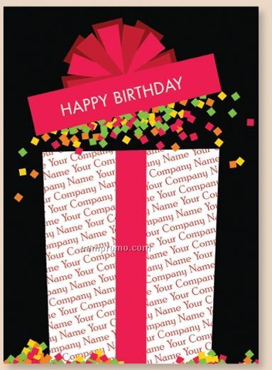 Confetti Surprise Birthday Card W/ Unlined Envelope