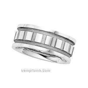 14kw 7-3/4mm Men's Comfort Fit Wedding Band Ring (Size 11)