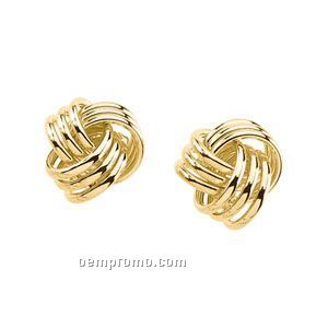 14ky 10-1/2mm Ladies' Knot Earring