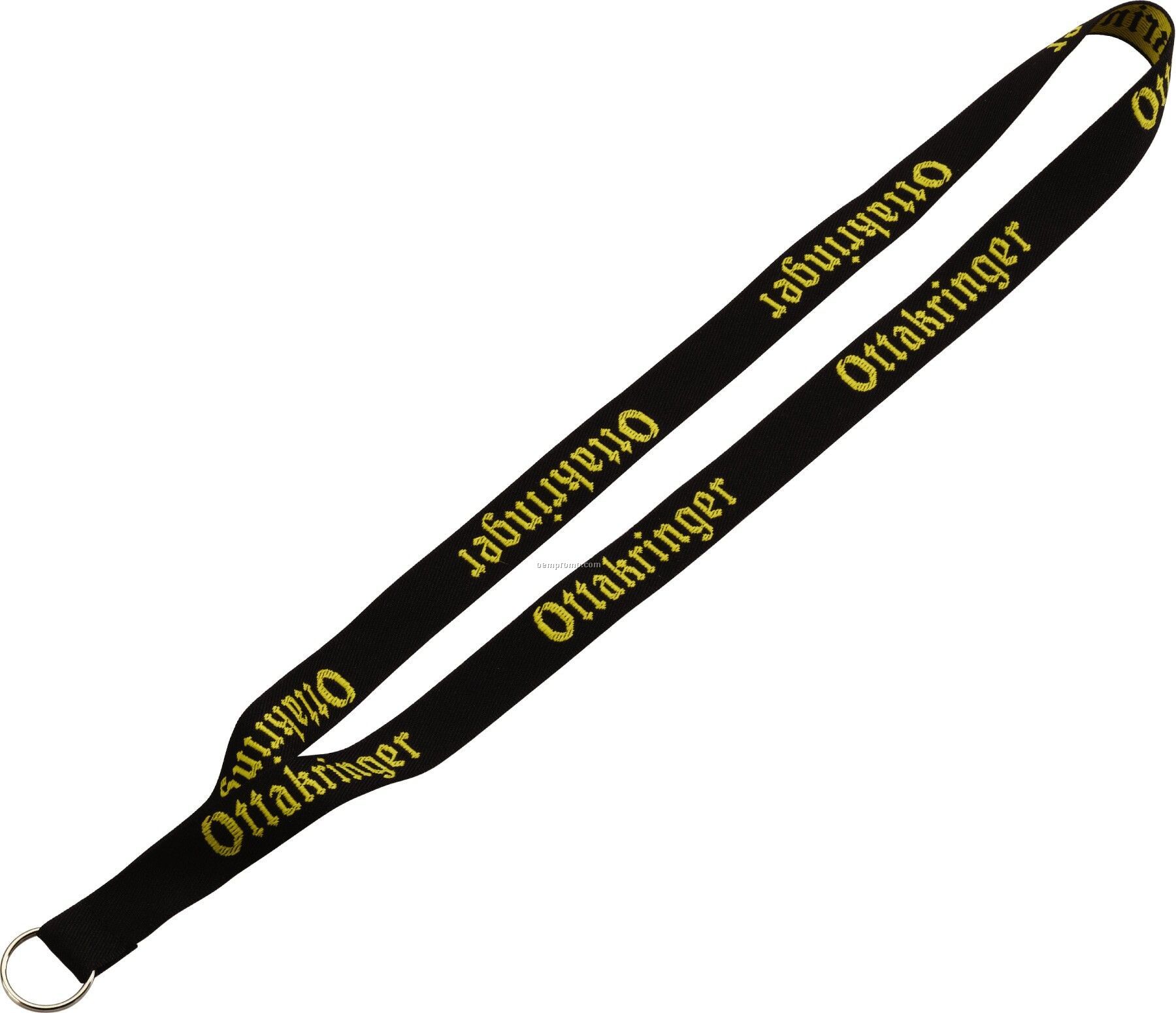 3/4" Imported Polyester Woven Through Lanyard With Metal Split Ring