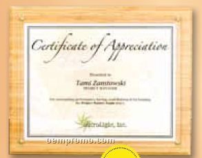 Bamboo Certificate Wall Award