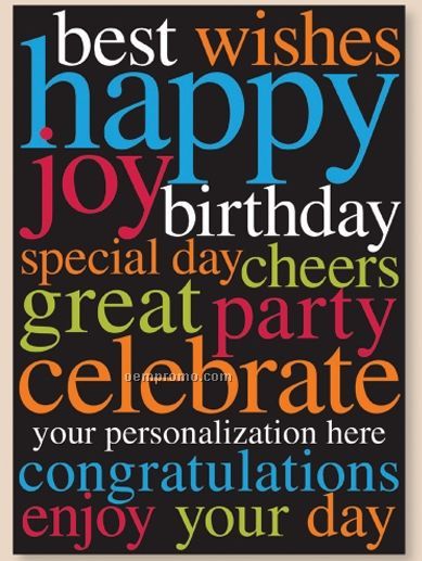 Big Wishes Birthday Card W/ Unlined Envelope
