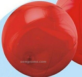 12" Inflatable Translucent Red Beach Ball