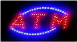 23" Red & Blue Flashing Or Steady Atm LED Sign