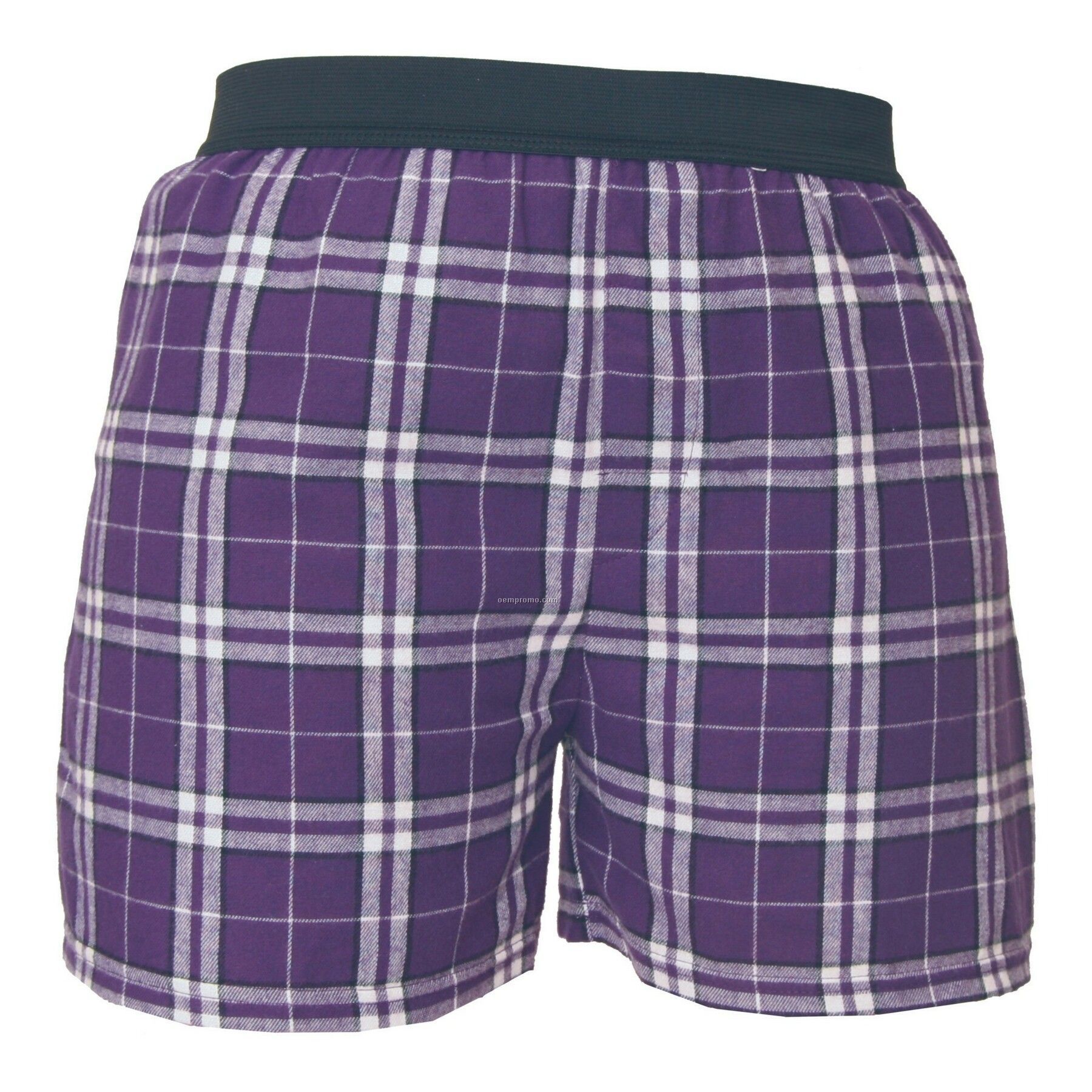 Adult Purple/White Plaid Classic Boxer Short