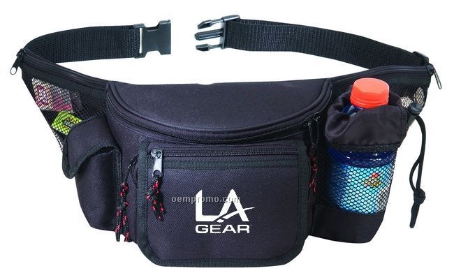 All In One Fanny Pack With Mesh Pocket & Bottle Holder (Blank)