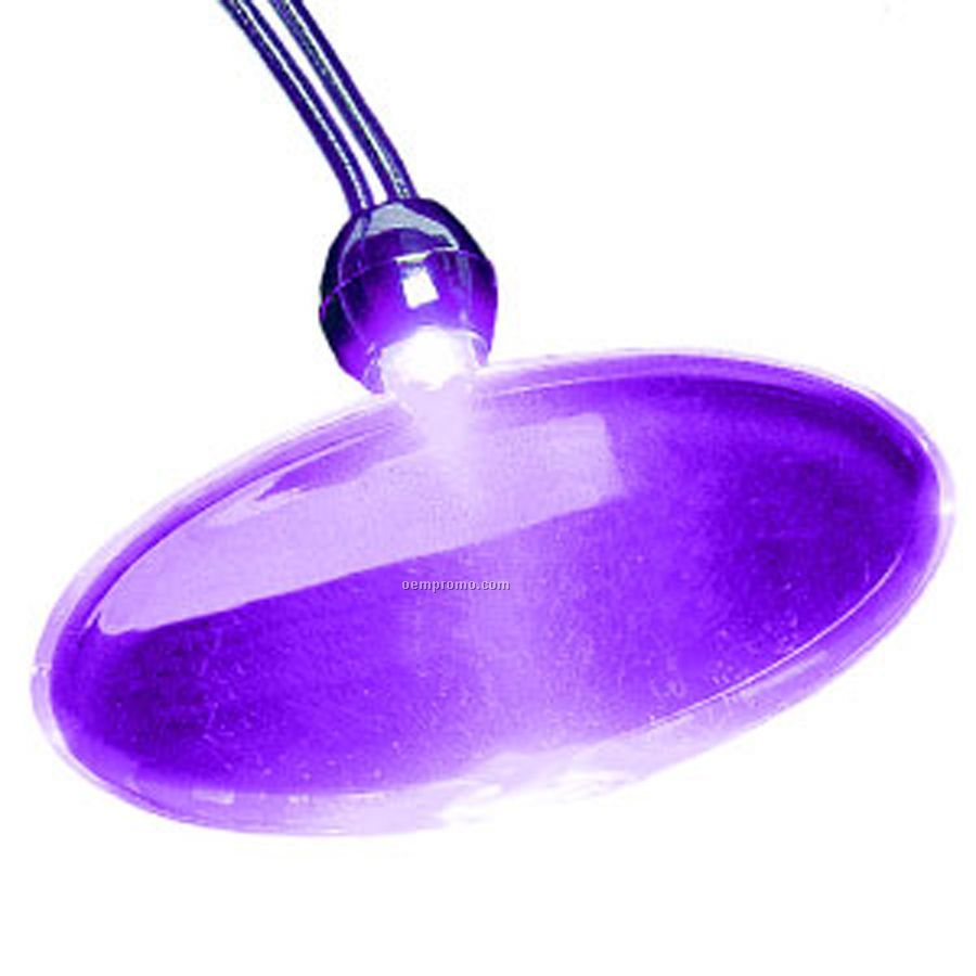 Purple Oval Light Up Pendant Necklace