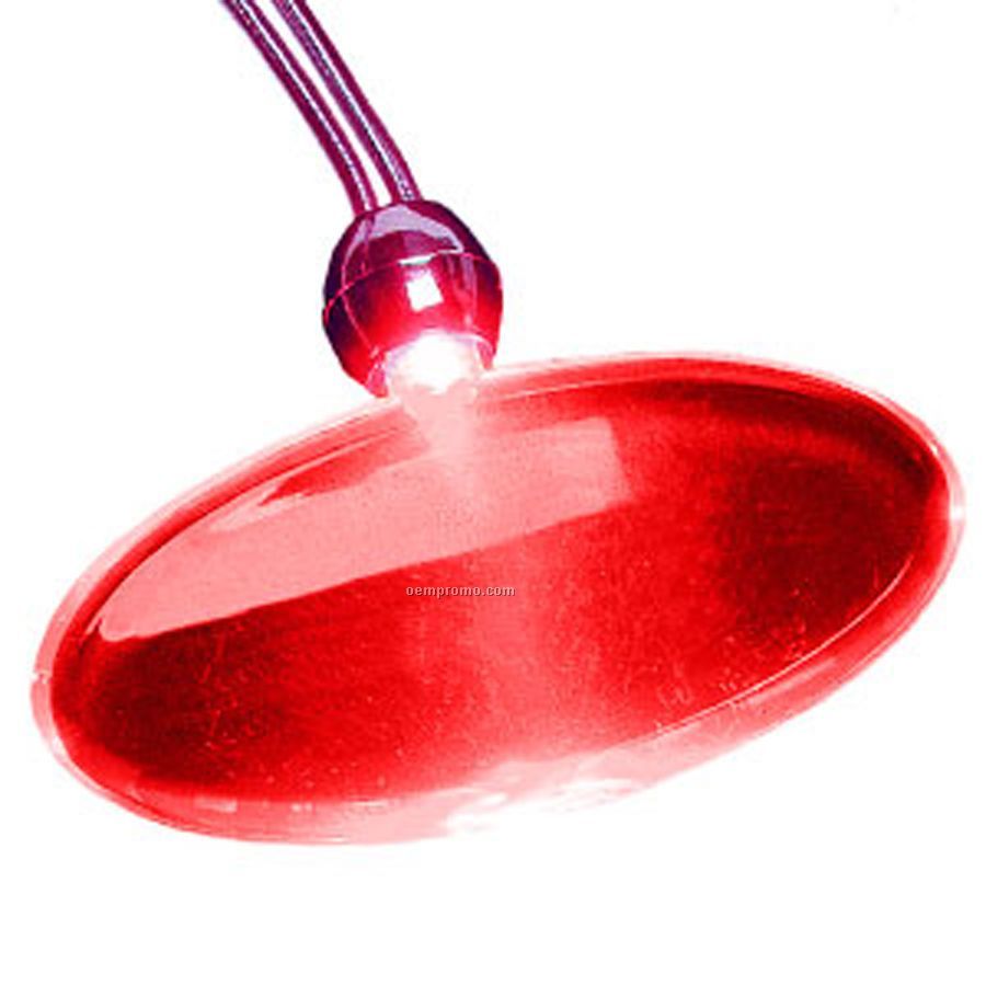 Red Oval Light Up Pendant Necklace